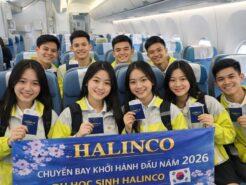 CHUYẾN BAY KHỞI HÀNH ĐẦU NĂM 2026 CỦA DU HỌC SINH VÀ THUYỀN VIÊN HALINCO SANG HÀN QUỐC